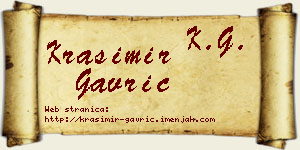 Krasimir Gavrić vizit kartica